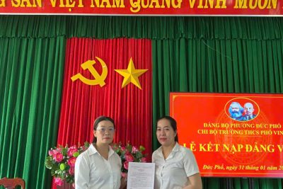 CHI BỘ TRƯỜNG THCS PHỔ VINH: BỒI DƯỠNG “HẠT GIỐNG ĐỎ”