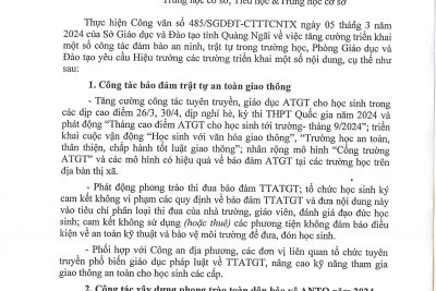 Công văn số 199/PGDĐT về việc tăng cường triển khai một số công tác đảm bảo an ninh, trật tự trong trường học